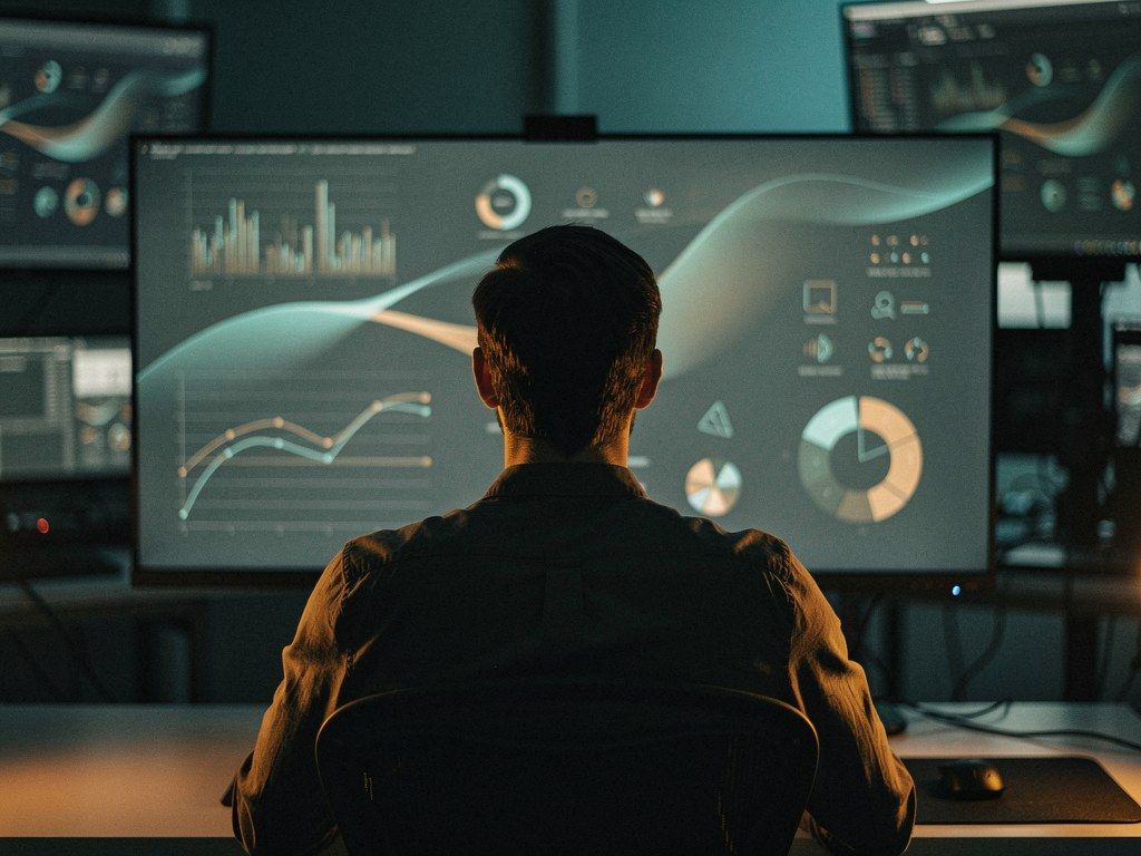 Моушн-дизайнер работает над инфографикой ролика